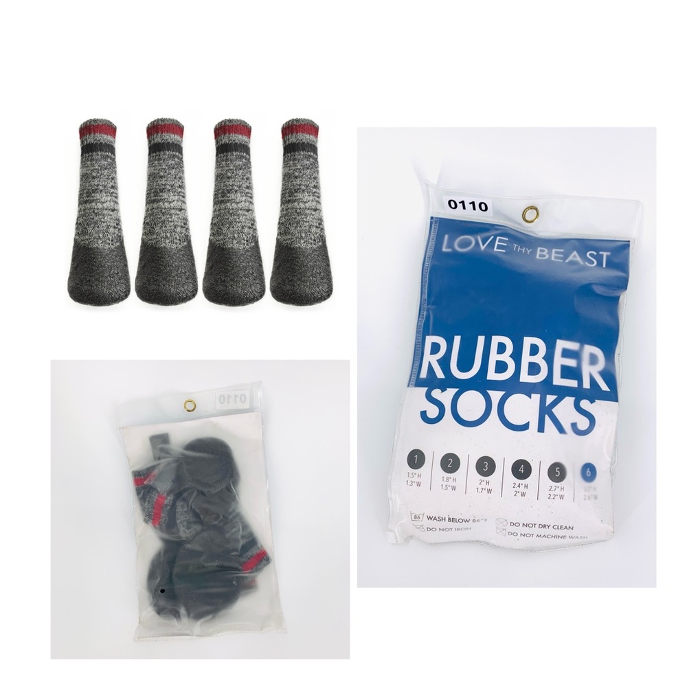 Dog Socks for Snow/Rain - LOVETHEBEAST Rubber Dipped Socks